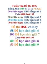 Đề thi chọn học sinh năng khiếu cấp huyện môn Tiếng Anh Lớp 6 - Năm học 2018-2019 - Phòng GD và ĐT huyện Thanh Sơn (Có đáp án)